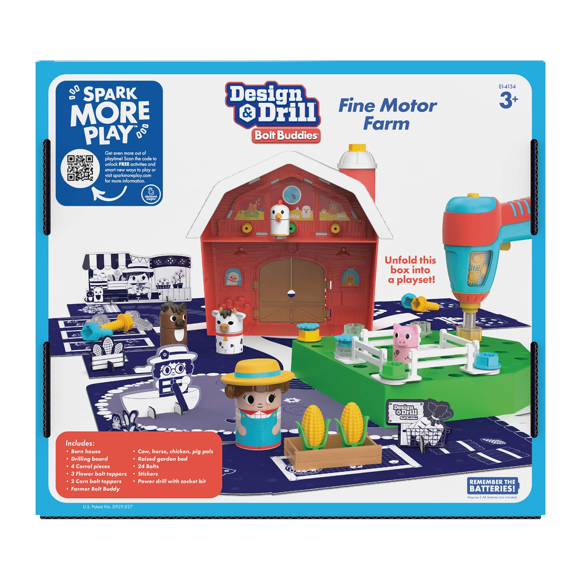 Educational Insights Design & Drill® Bolt Buddies® Fine Motor Farm